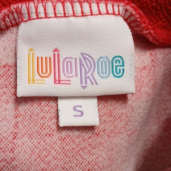 Lularoe red block checkerboard pattern pull on pencil skirt Sz S NWOT - Picture 4 of 4